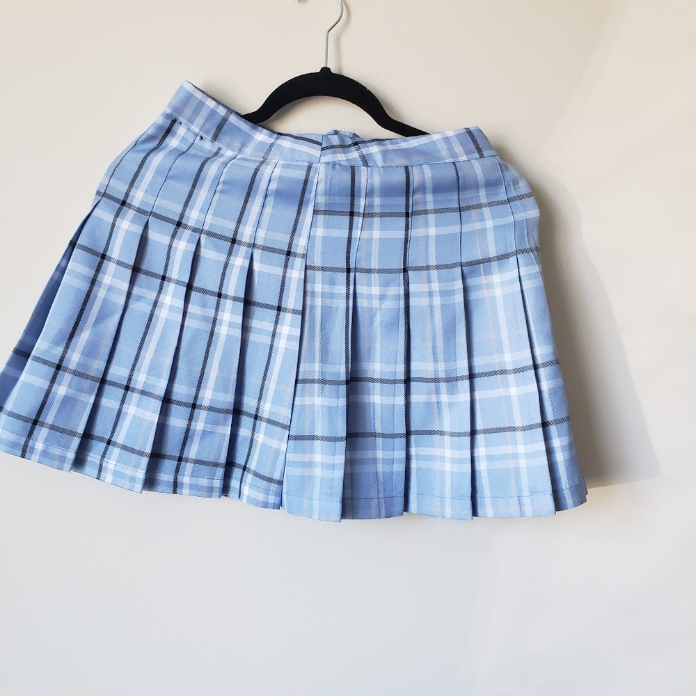 Hesperus Blue Plaid Tennis Skirt Aestetic